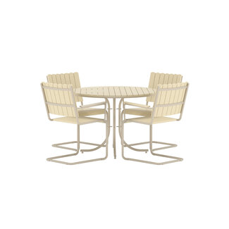 Venture Home Holmsund Garten Esstisch-Set Beige – Zeitlose Outdoor-Essgruppe für stilvolle Genussmomente