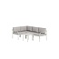 Hydra Ecklounge Set Greige – Modernes Outdoor-Sofa-Set mit Tisch