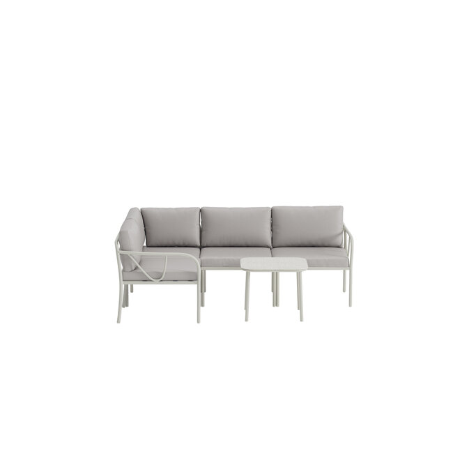 Hydra Ecklounge Set Greige – Modernes Outdoor-Sofa-Set mit Tisch