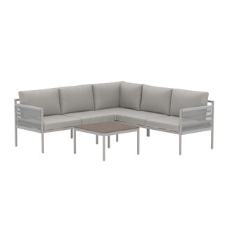 Venture Home Kos Ecklounge Set Beige – Moderne Gartenlounge mit L-Form & Tisch