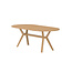 Kenya Ovaler Gartentisch 200 x 100 Natur – Eleganter Teak-Esstisch für 6–8 Personen