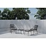 Zakynthos Lounge Set Braun – Stilvolle Outdoor-Lounge mit 2 Sesseln, Hockern & Glastisch