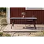 Gartentisch Virya Schwarz – Eleganter Outdoor-Tisch aus Mattglas und Aluminium, 100 × 200 × 74 cm, wetterfest