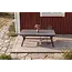 Gartentisch Virya Schwarz – Eleganter Outdoor-Tisch aus Mattglas und Aluminium, 100 × 200 × 74 cm, wetterfest