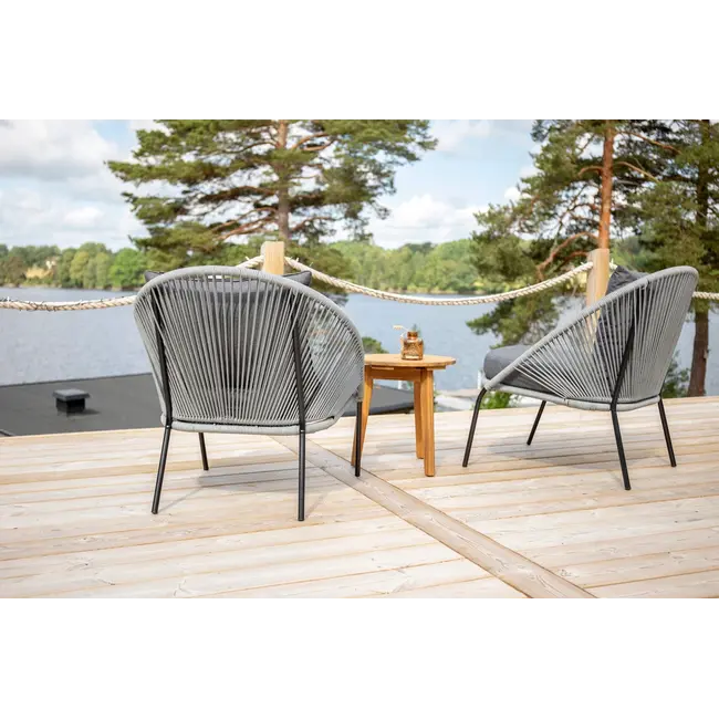 Lounge-Set Chania & Lindos in Grau/Natur – modernes