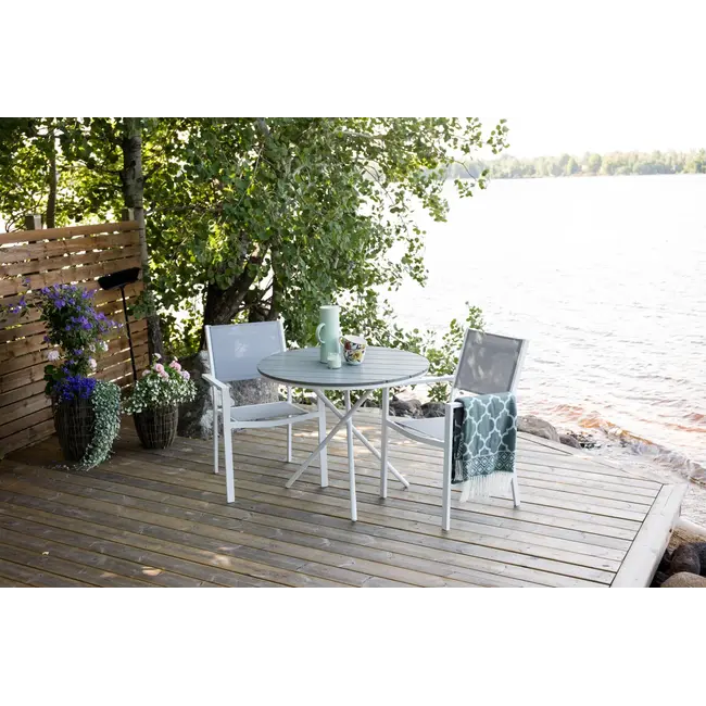 Balkon-Set Parma und Copacabana – Sommerlicher Chic in Grau und Weiß