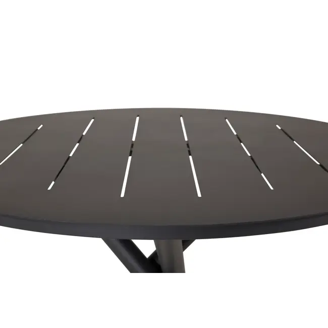 Gartentisch Alma (Durchmesser 120 cm) - Stilvolle Eleganz komplett aus Aluminium