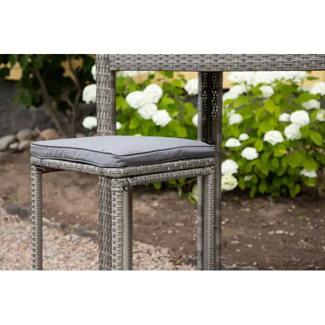 Outdoor-Barstuhl Alo – Moderner Komfort aus Polyrattan in Grau