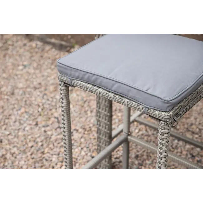 Outdoor-Barstuhl Alo – Moderner Komfort aus Polyrattan in Grau