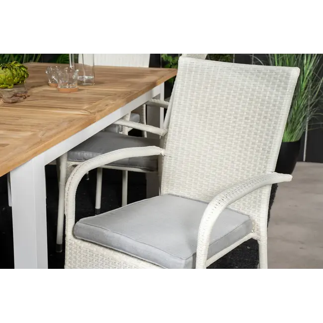 Outdoor-Sessel Anna 2er-Set – Skandinavischer Geflecht-Chic in Weiß