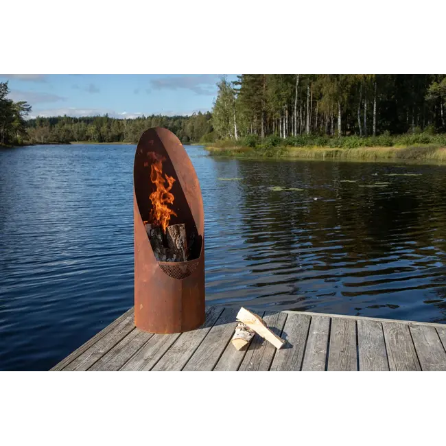 Bastian Feuerstelle (Ø 37 cm) – Rustikaler Charme & wohlige Wärme in Rostorange