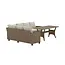 Outdoor Ecklounge-Set Brentwood – Natürlicher Geflecht-Look und maximaler Komfort in Beige