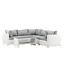 Outdoor Ecklounge-Set Amazon – Moderne Modul-Sitzgruppe in Weiß mit Couchtisch