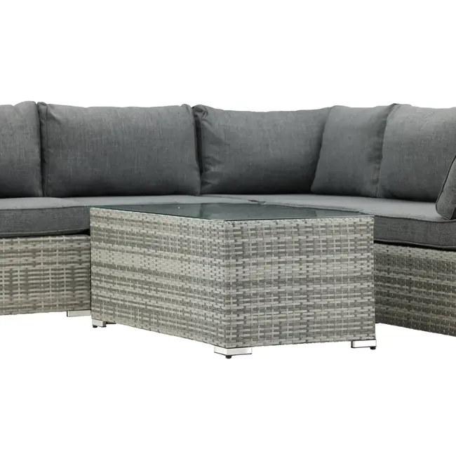 Outdoor Ecklounge-Set Amazon – Moderne Modul-Sitzgruppe in Grau mit Couchtisch