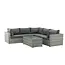 Outdoor Ecklounge-Set Amazon – Moderne Modul-Sitzgruppe in Grau mit Couchtisch