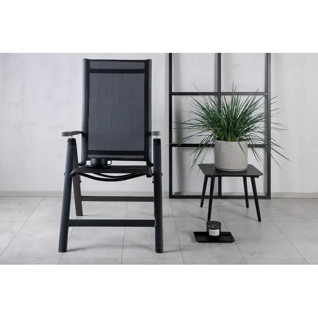 Outdoor-Hochlehner Albany 2er-Set – Verstellbarer Komfort in Schwarz