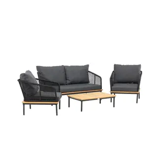 Venture Home Outdoor Lounge-Set Andorra (4-teilig) – Moderner Materialmix