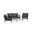 Outdoor Lounge-Set Andorra (4-teilig) – Moderner Materialmix aus Rope, Akazienholz und Stahl