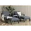 Outdoor Lounge-Set Barcelona – Elegantes Aluminium-Ensemble in Schwarz mit Beistelltisch