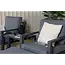 Outdoor Lounge-Set Barcelona – Elegantes Aluminium-Ensemble in Schwarz mit Beistelltisch