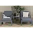Outdoor Lounge-Set Barcelona – Elegantes Aluminium-Ensemble in Schwarz mit Beistelltisch