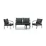 Lounge-Set Sopot Schwarz – Moderne Outdoor-Lounge
