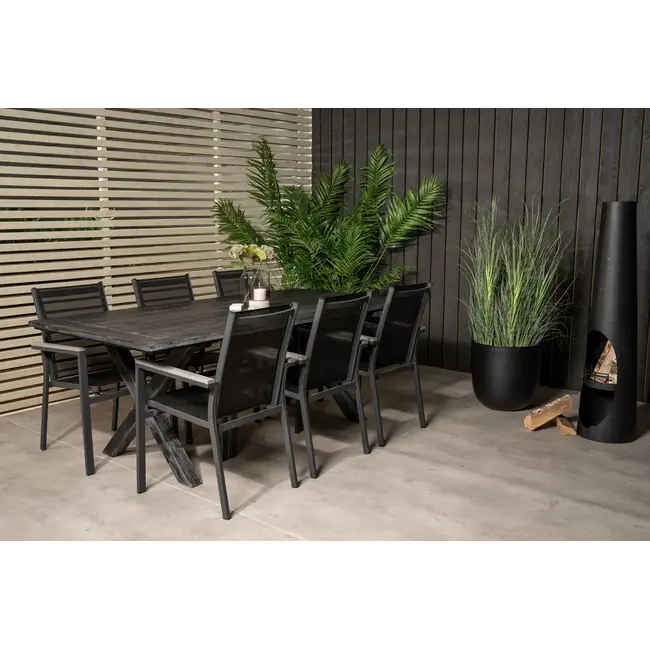 Gartenstuhl Parma Schwarz – Bequemer Sitzkomfort für draußen