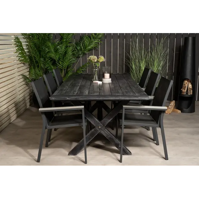 Gartenstuhl Parma Schwarz – Bequemer Sitzkomfort für draußen