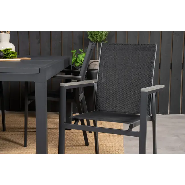 Gartenstuhl Parma Schwarz – Bequemer Sitzkomfort für draußen