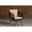 Lounge-Sessel Isola Schwarz/Beige – Moderner Outdoor-Sessel für Balkon und Terrasse