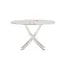 Runder Gartentisch Kenya Whitewash – Teakholz Ø130 cm für Terrasse und Garten