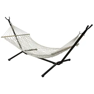 Venture Home Hängematte Ubud Cremeweiß – Klassische Netz-Hängematte 200×100 cm aus 100% Baumwolle