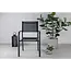 Gartenstuhl Santorini Schwarz – Eleganter Gartenstuhl aus Aluminium und Textilene, 56 × 55 × 90 cm, wetterfest
