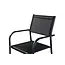 Gartenstuhl Santorini Schwarz – Eleganter Gartenstuhl aus Aluminium und Textilene, 56 × 55 × 90 cm, wetterfest