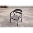 Gartenstuhl Slit Schwarz – Bequemer Gartenstuhl aus Cotton, Schaumstoff und Aluminium, 60 × 60 × 76 cm, für Terrasse und Garten