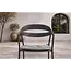 Gartenstuhl Slit Schwarz – Bequemer Gartenstuhl aus Cotton, Schaumstoff und Aluminium, 60 × 60 × 76 cm, für Terrasse und Garten