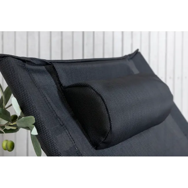 2er Set Gartenliege Seville Schwarz – Komfortabler Liegestuhl aus Stahl, PVC und Polyester, 60 × 84 × 89 cm, wetterfest