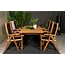 Gartenstuhl Peter Natur/Schwarz 2er-Set – 5-Pos. Relax-Stuhl aus Akazienholz & Seilgeflecht