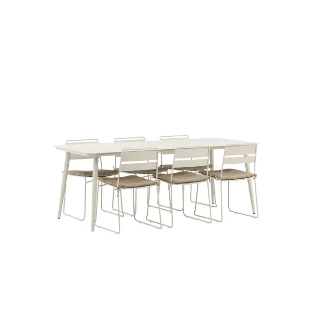 Sitzauflage Lina Beige – Gartenpolster 45×42×3 cm Polyester & Schaumstoff