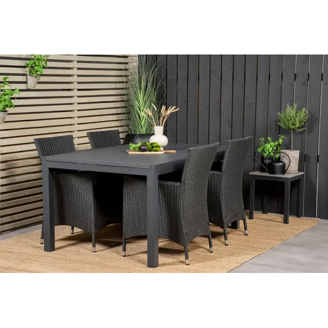 Gartentisch Marbella Schwarz – Robuster Mittelpunkt im Garten