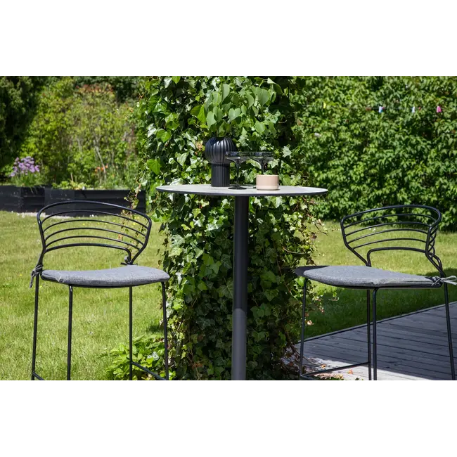 Gartenbarhocker Milano Schwarz – Bequemer Sitzkomfort für draußen