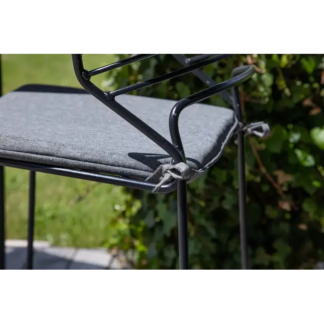 Gartenbarhocker Milano Schwarz – Bequemer Sitzkomfort für draußen