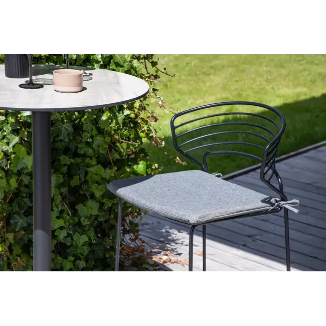 Gartenbarhocker Milano Schwarz – Bequemer Sitzkomfort für draußen