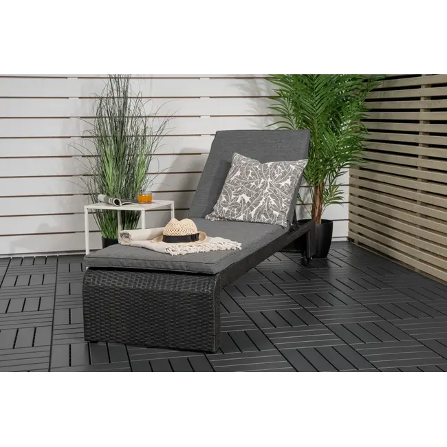 Gartenliege London Schwarz – Entspannung pur im Garten
