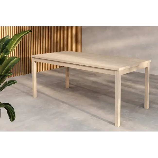 Gartentisch Kenya Whitewash – Robuster Mittelpunkt im Garten