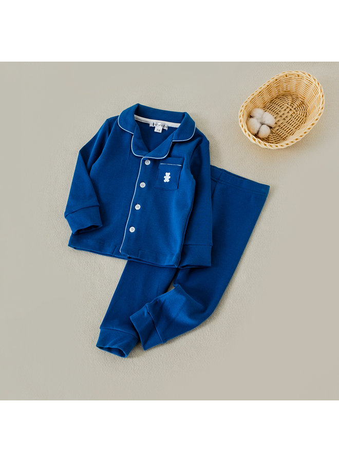 Kids pyjama navy blue unisex