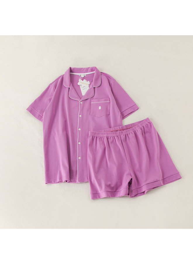 Zomer pyjama fuchsia vrouwen