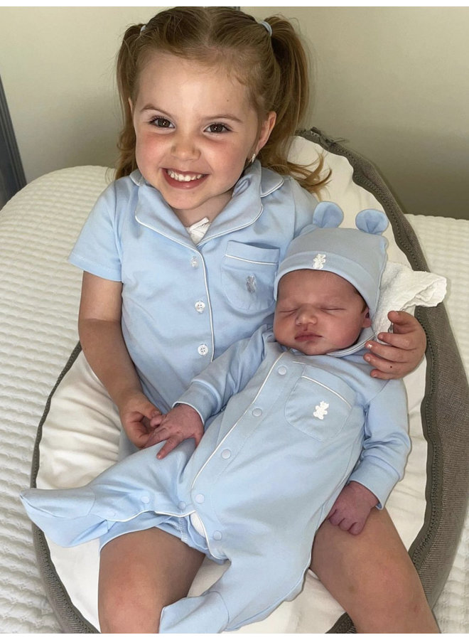 Babymuts zomer blauw