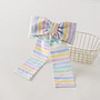 Pastel streep big hairclip bow
