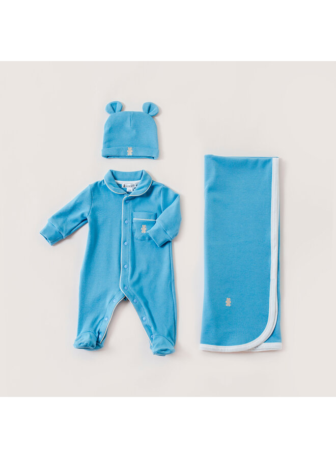 Baby cadeau set denim blauw